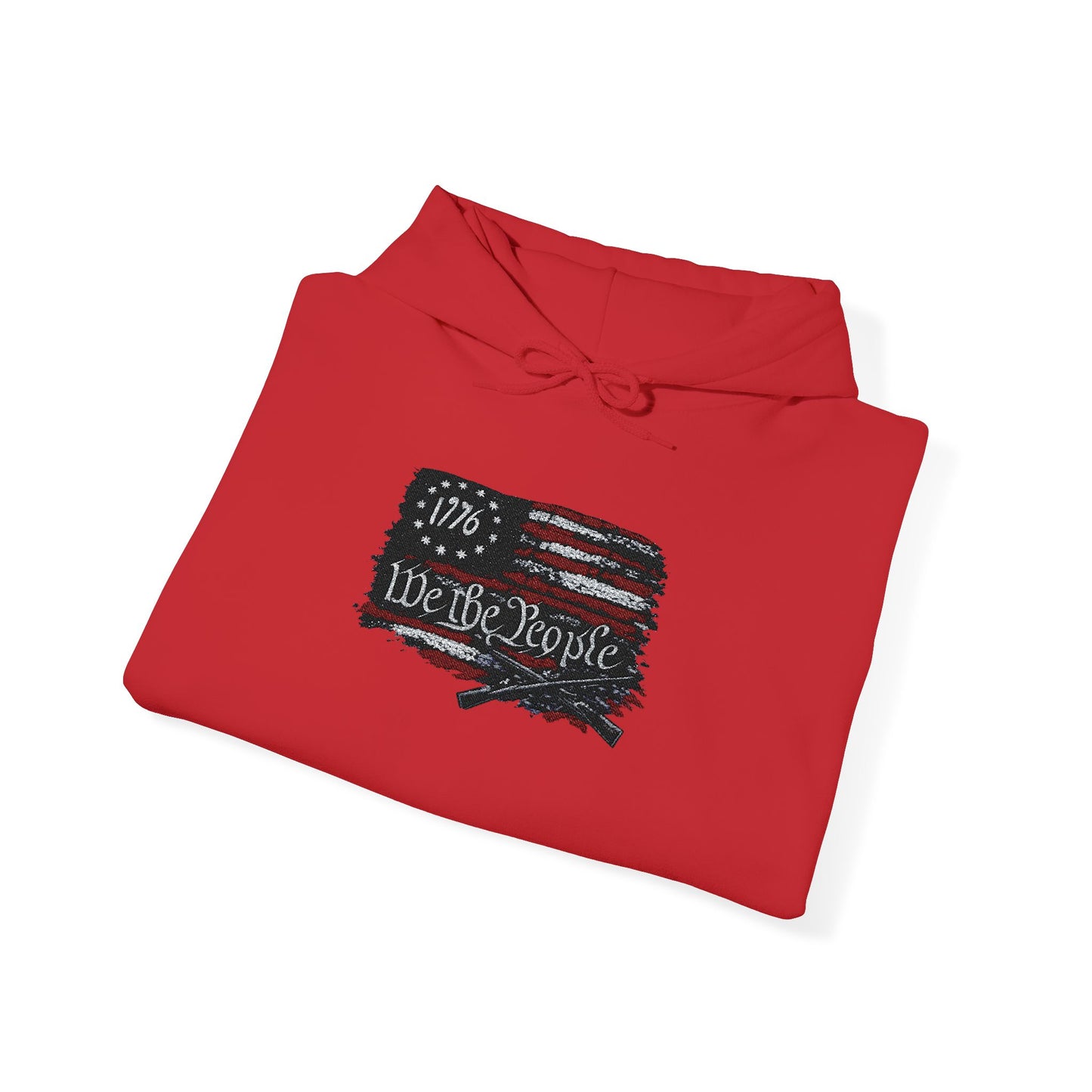 We the People 1776 Flag Embroidered Hoodie
