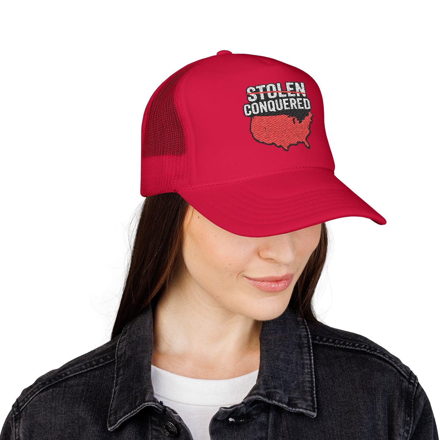 Stolen Conquered USA Embroidered Trucker Hat