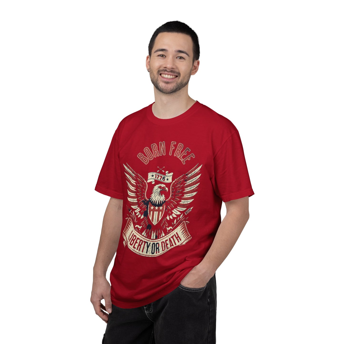 Born Free Eagle T-Shirt — Liberty or Death Patriotic 1776