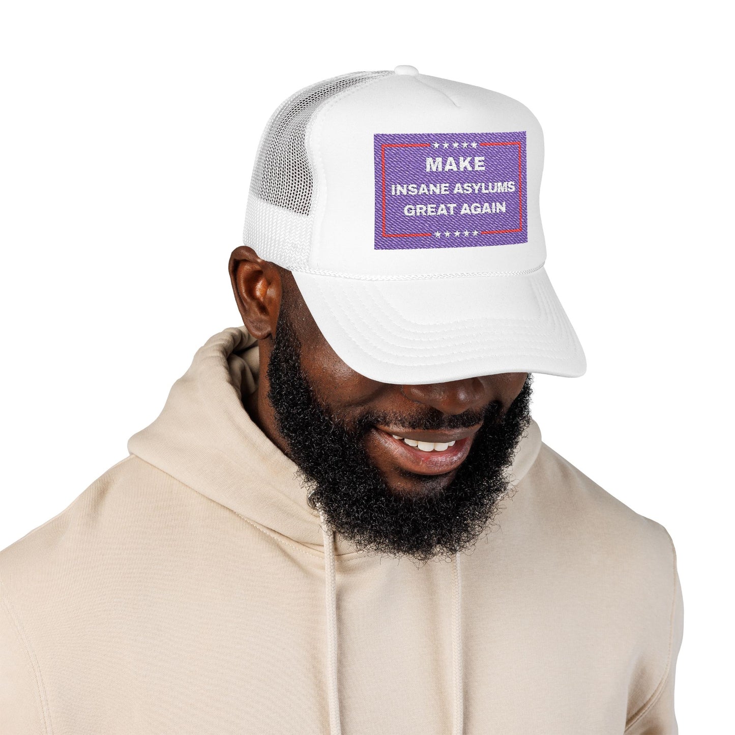 “Make Insane Asylums Great Again” Embroidered Trucker Hat