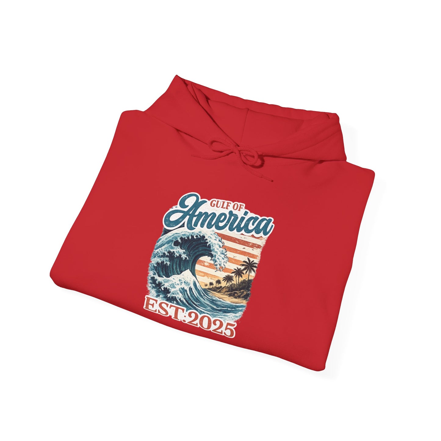 Gulf of America Est. 2025 Waves Gildan Brand Hoodie