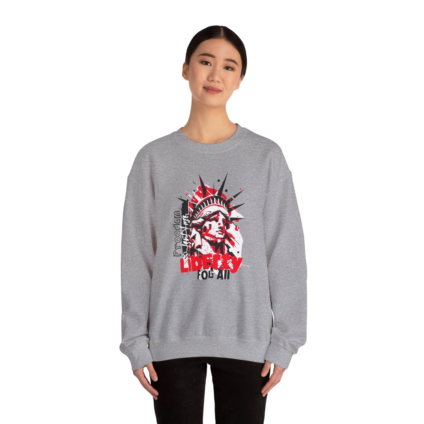 Freedom Isn't Free Liberty For All Crewneck Sweatshirt — Freedom Isn't Free