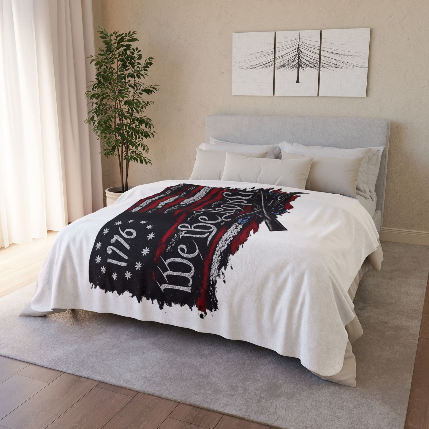 We the People 1776 Flag Sherpa Blanket