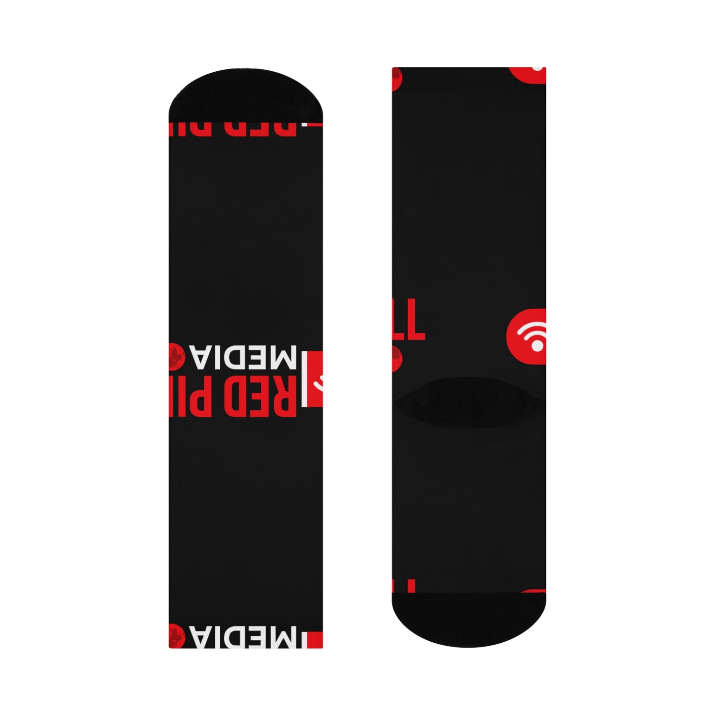 Red Pill Media Bold Logo Athletic Socks — Cushioned Crew Socks