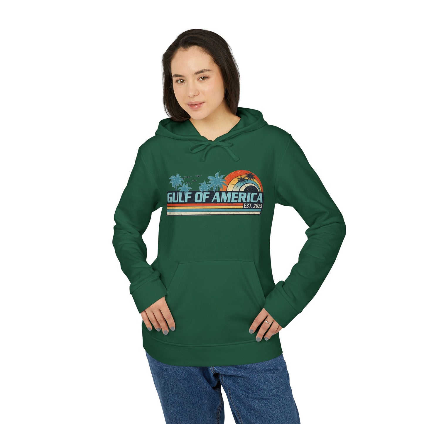 Gulf of America Vintage Adidas Brand Hoodie
