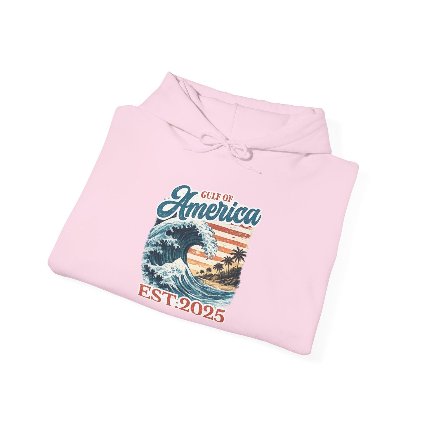 Gulf of America Est. 2025 Waves Gildan Brand Hoodie