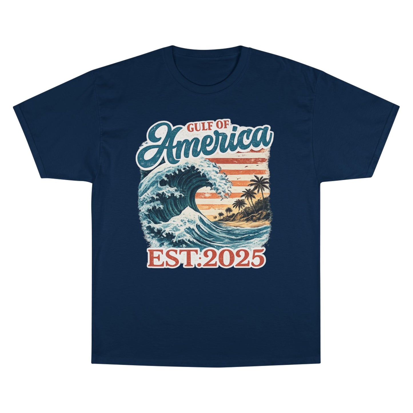 Gulf of America Est. 2025 Waves Champion Brand T-Shirt