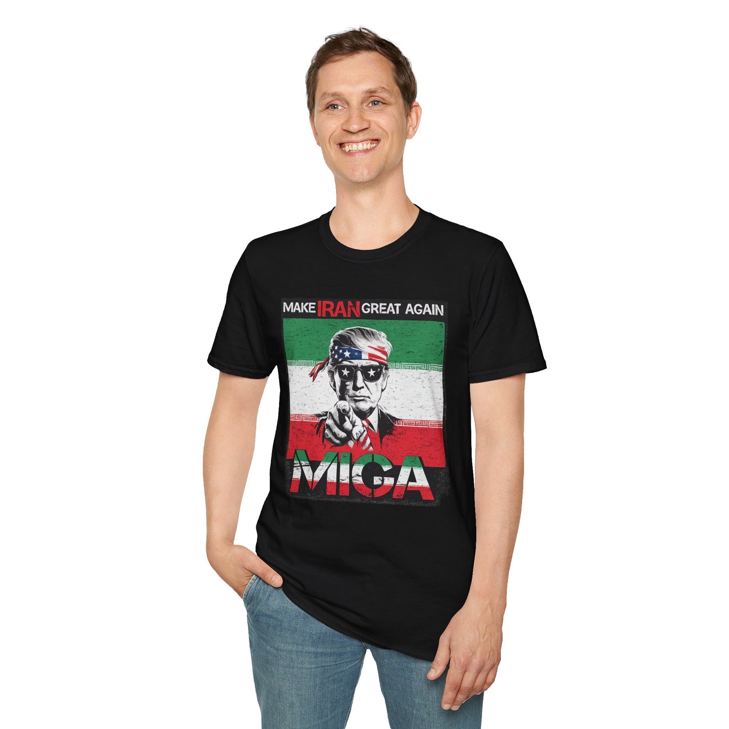 "Make Iran Great Again (MIGA)" Trump Gildan Brand T-Shirt