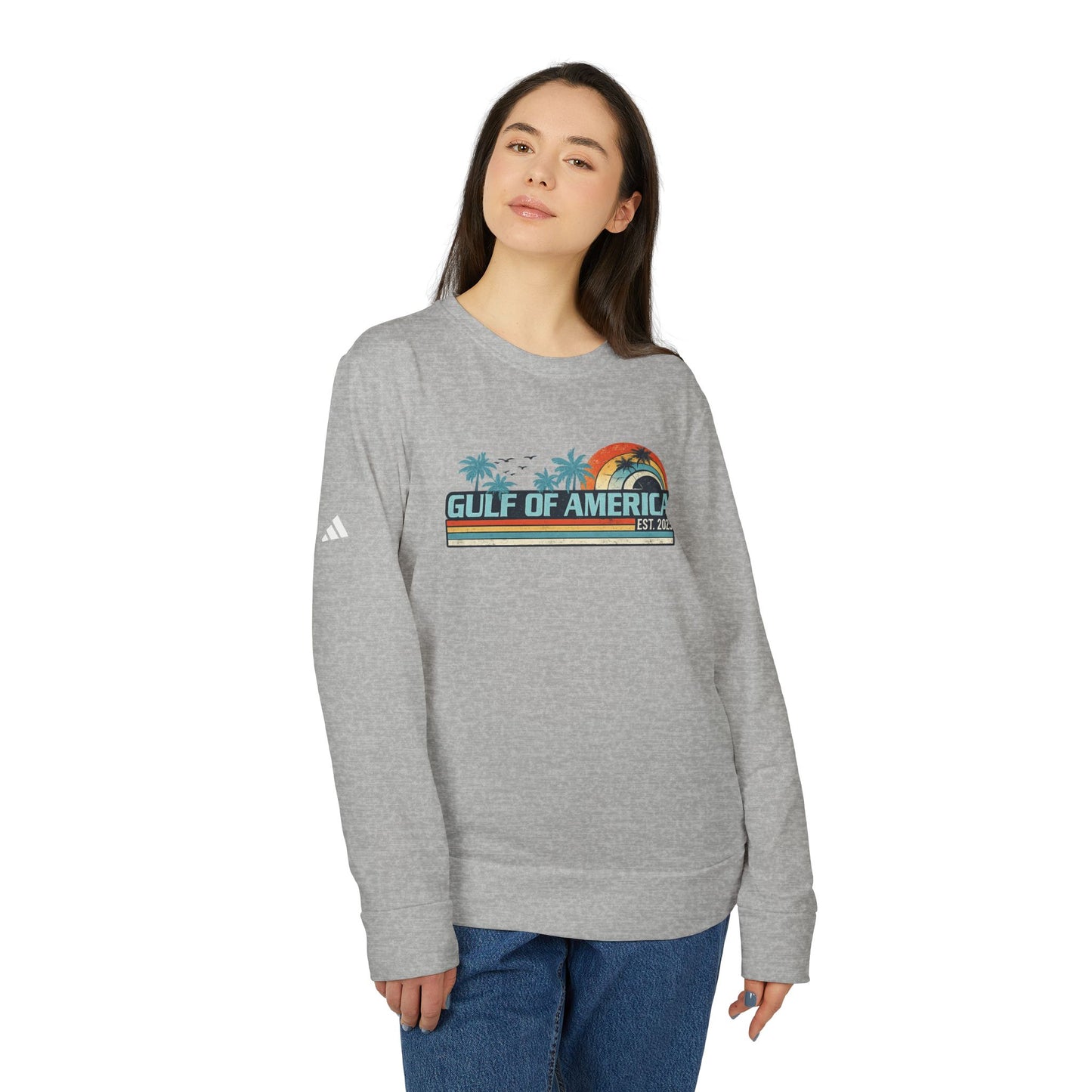 Gulf of America Vintage Adidas Brand Crewneck Sweatshirt