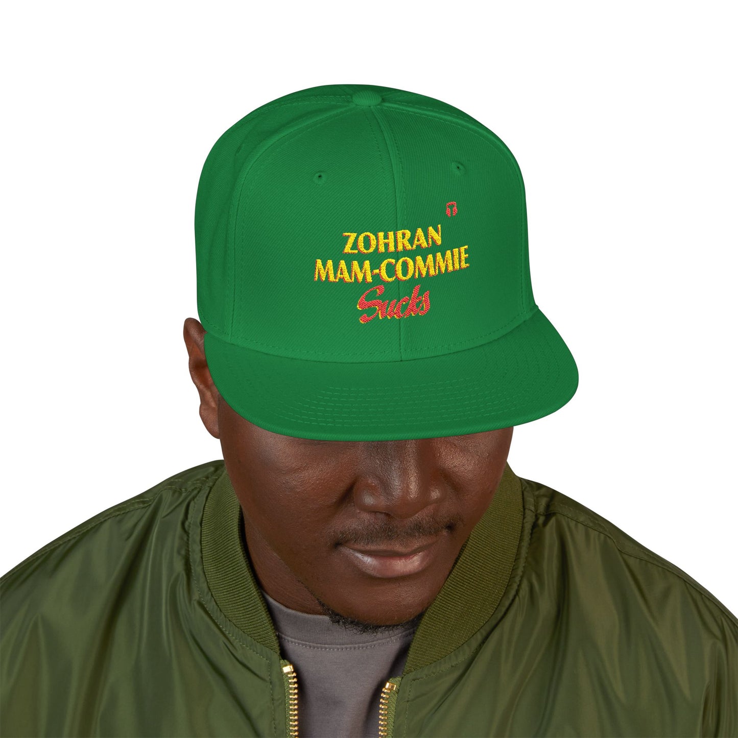 Zohran Mam-Commie Sucks Embroidered Snapback Hat