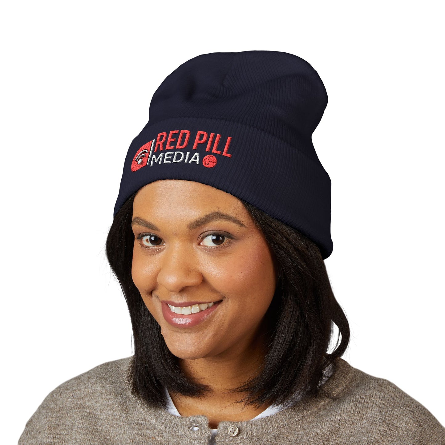 Red Pill Media Embroidered Cuffed Beanie