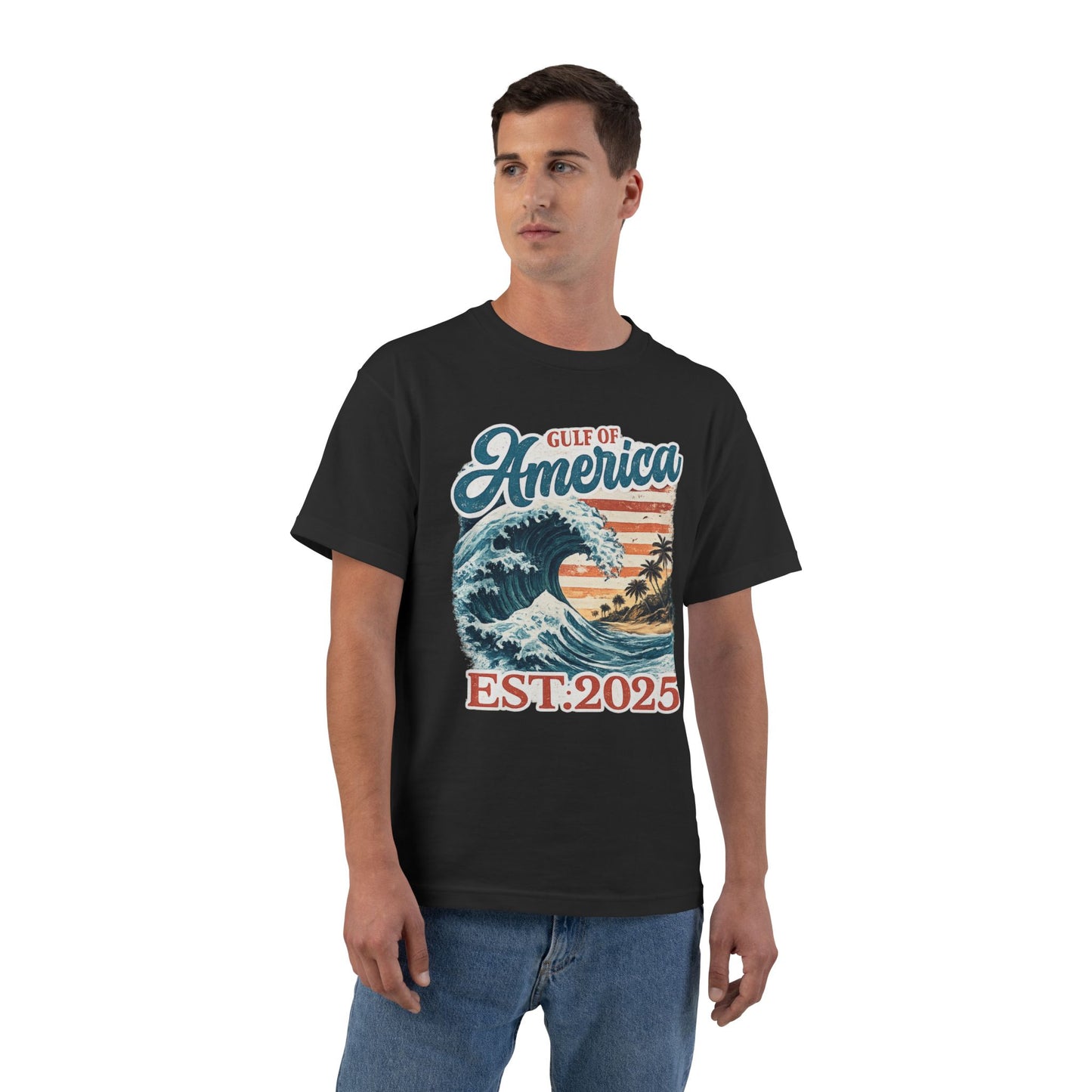 Gulf of America Est. 2025 Waves Hanes Brand T-Shirt