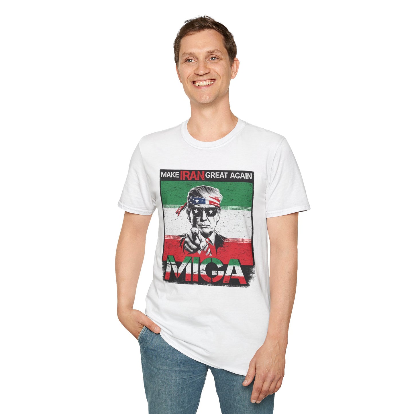 "Make Iran Great Again (MIGA)" Trump Gildan Brand T-Shirt