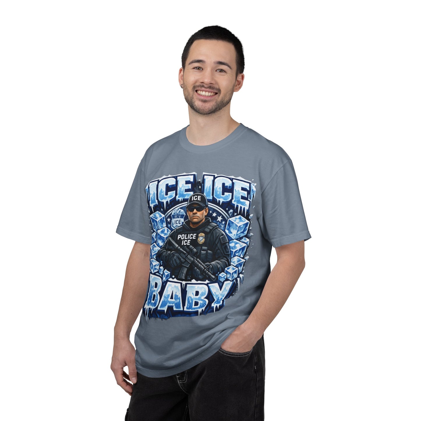 Ice Ice Baby ICE Agent Comfort Color Brand T-Shirt
