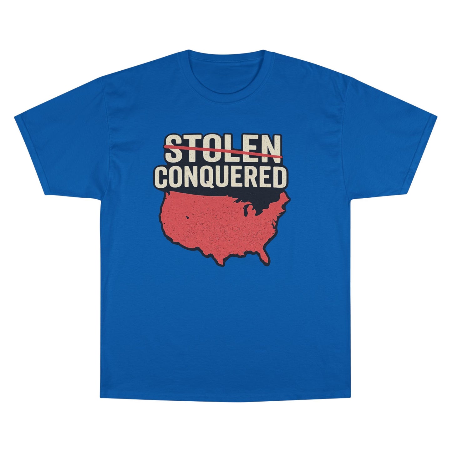 Stolen Conquered USA Champion Brand T-Shirt