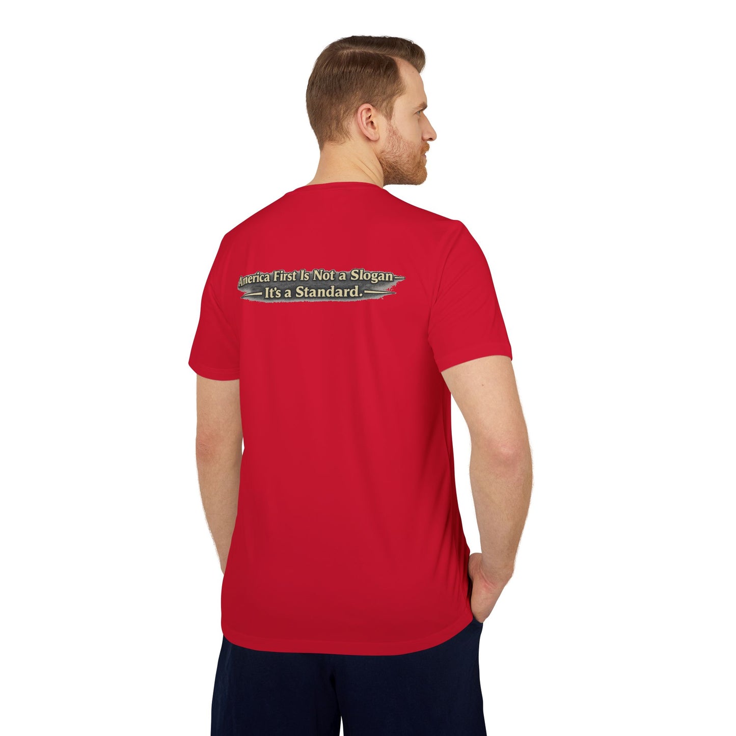 "Make America First Again" Book Merch Adidas Brand T-Shirt