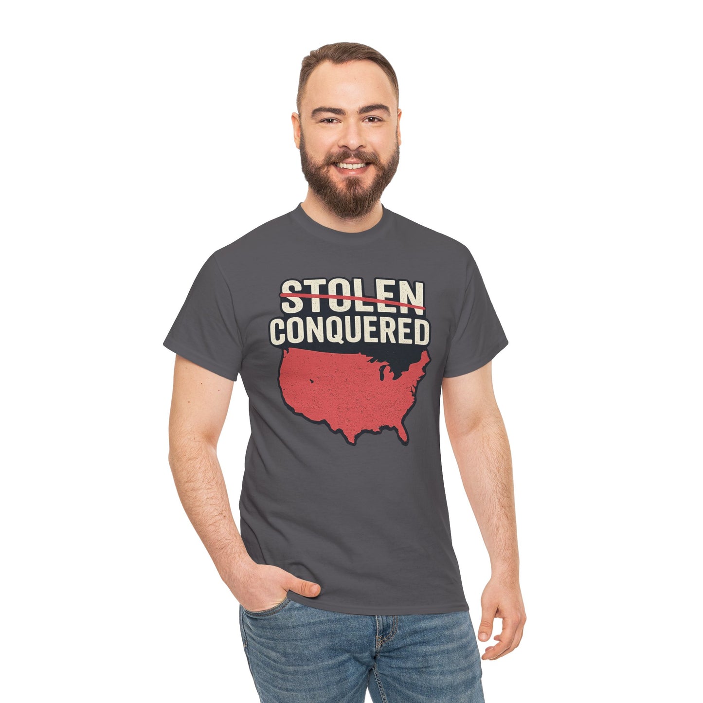 Stolen Conquered USA Gildan Brand T-Shirt
