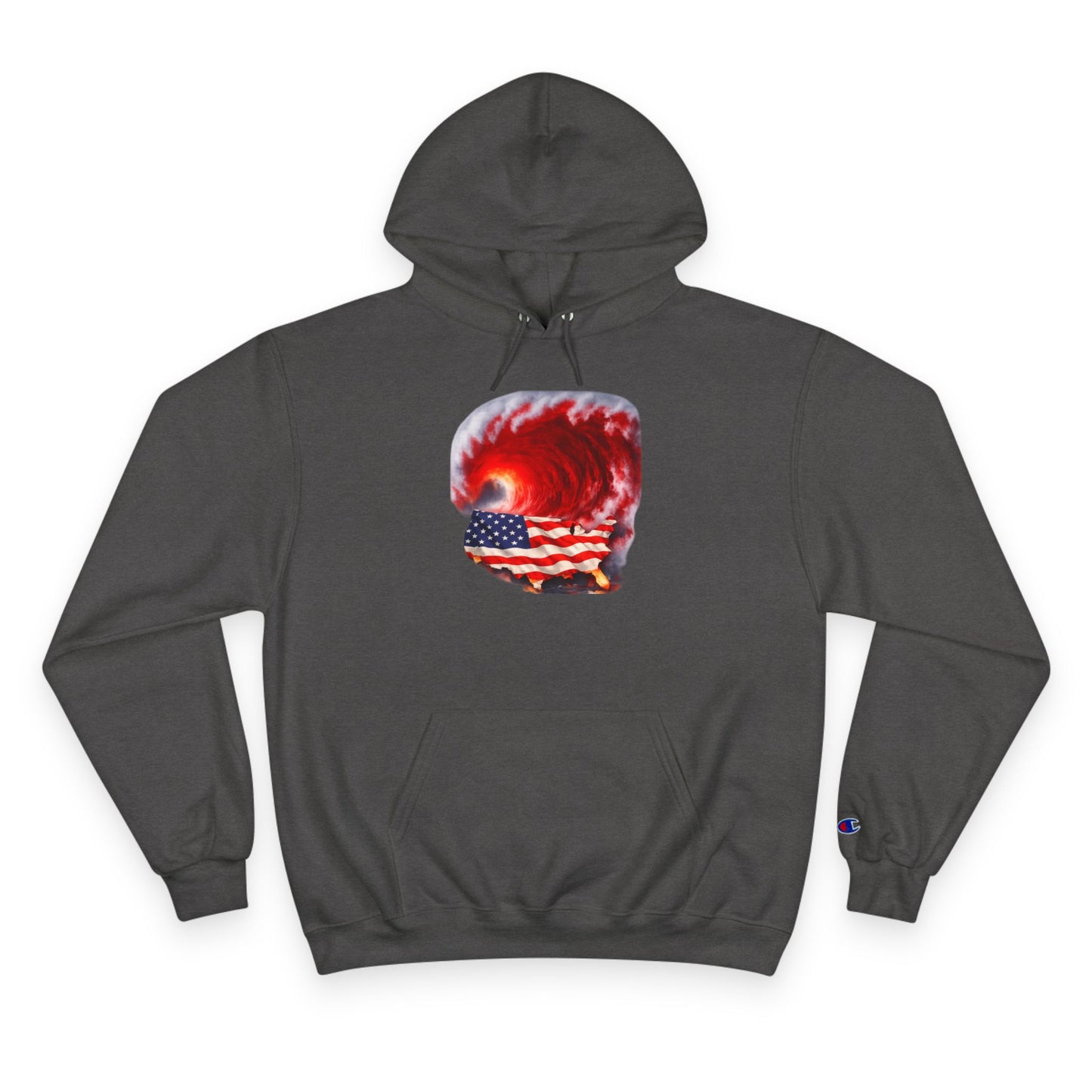 Red Wave USA Champion Brand Hoodie