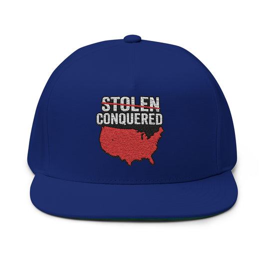Stolen Conquered USA Embroidered Flat Bill Cap