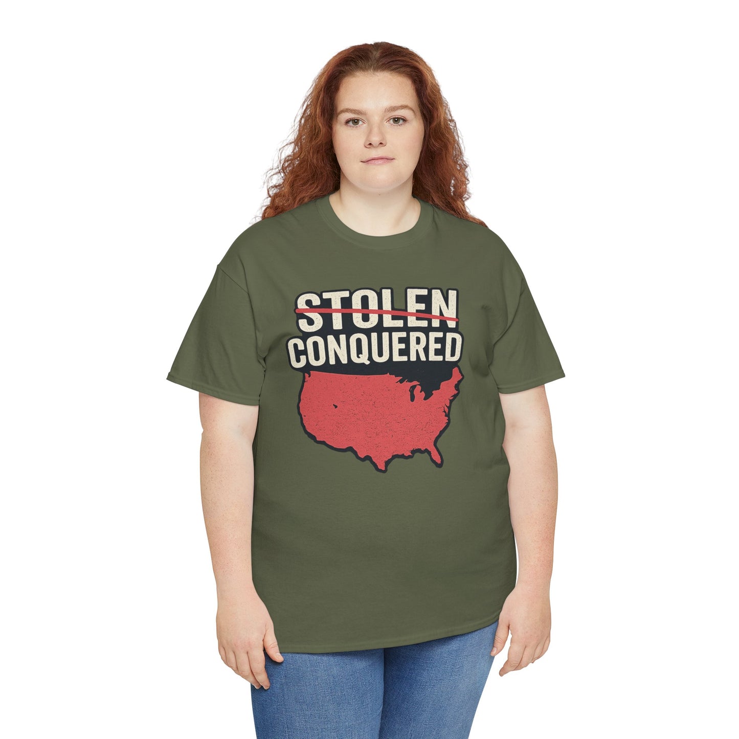 Stolen Conquered USA Gildan Brand T-Shirt
