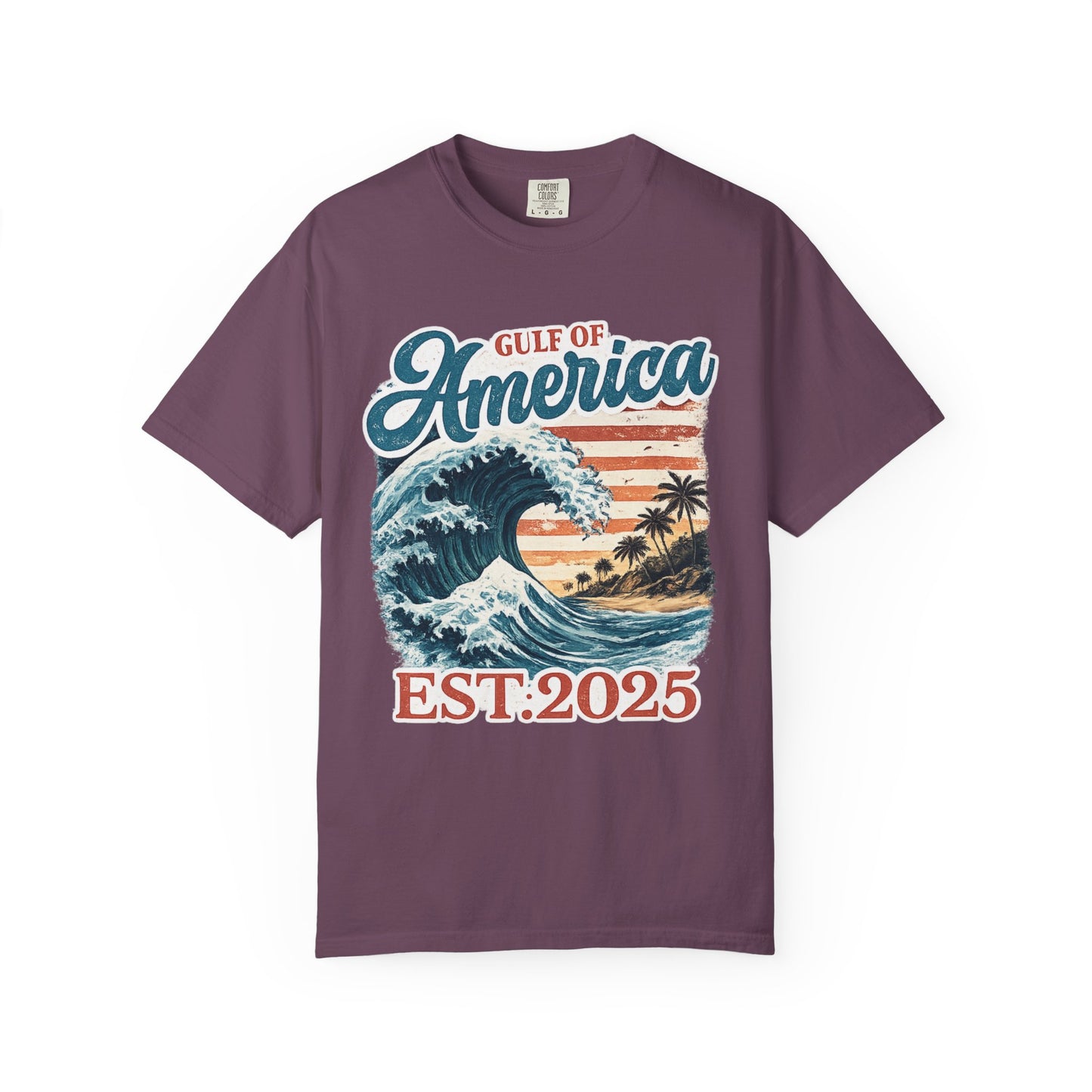 Gulf of America Est. 2025 Waves Comfort Color Brand T‑Shirt