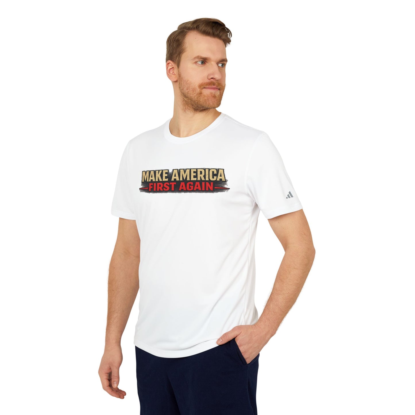 "Make America First Again" Book Merch Adidas Brand T-Shirt