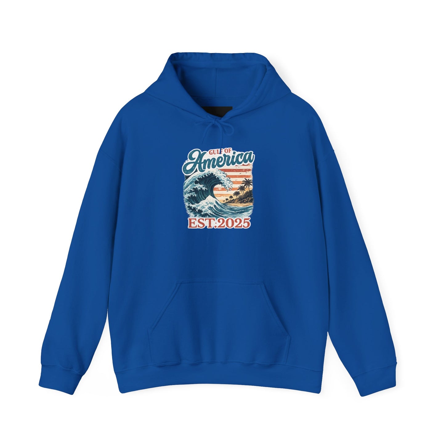 Gulf of America Est. 2025 Waves Gildan Brand Hoodie