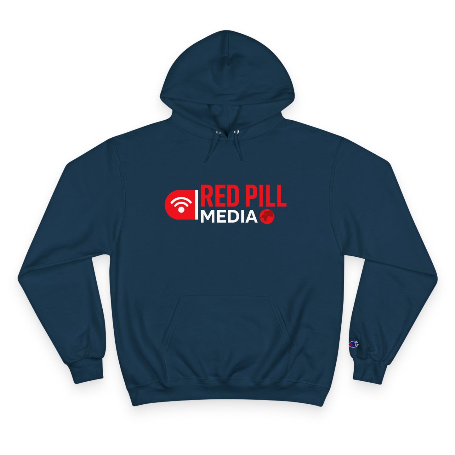 Red Pill Media Logo Champion Brand Hoodie