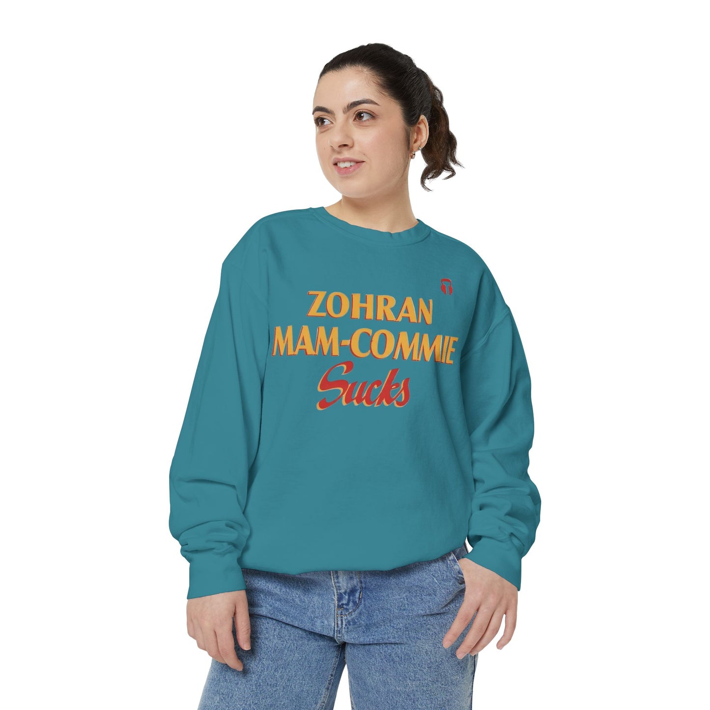 Zohran Mam-Commie Sucks Comfort Colors Brand Crewneck Sweatshirt
