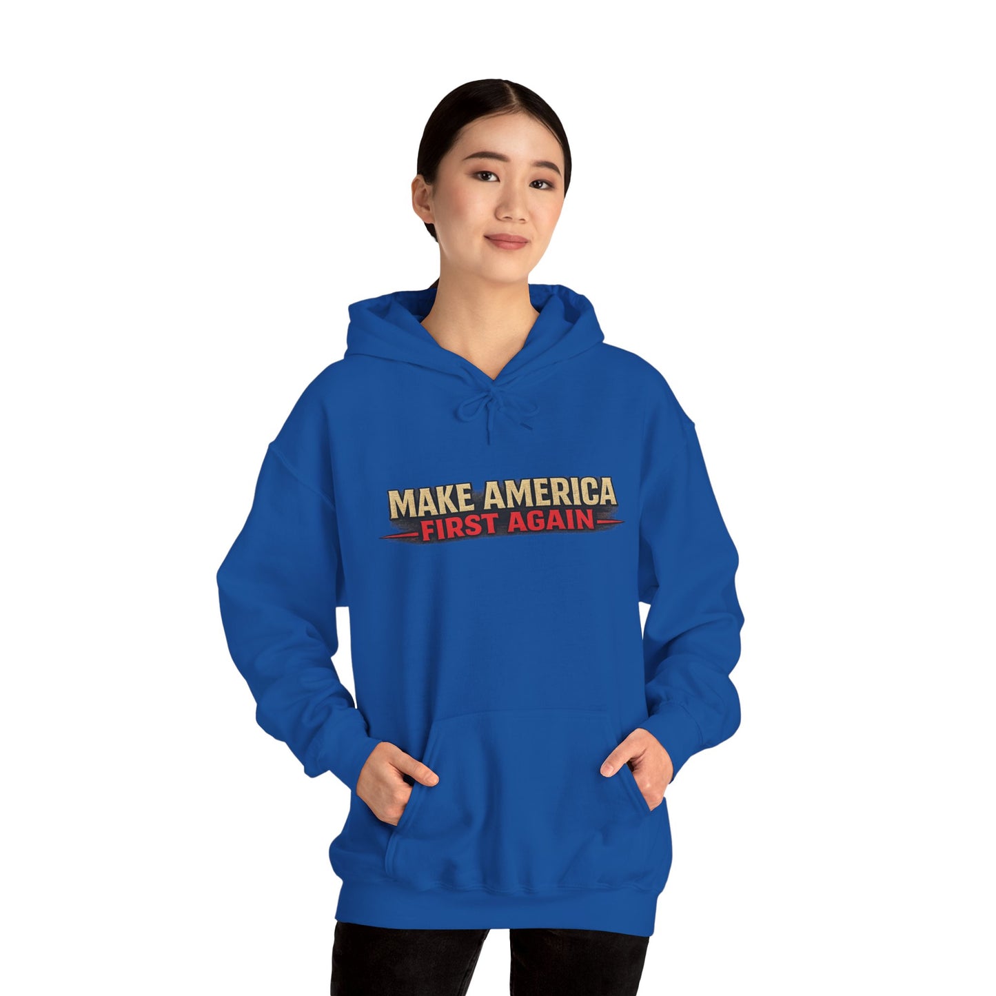 "Make America First Again" America First Is Not A Slogan - It's A Standard Comfort Color Brand Hoodie