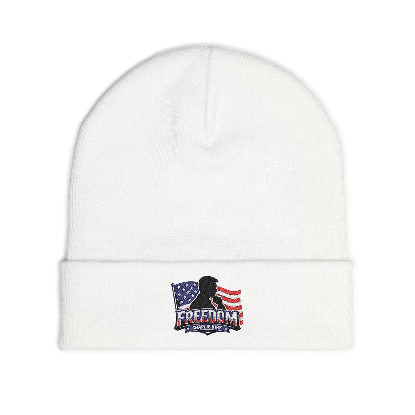 Embroidered Charlie Kirk Freedom Beanie