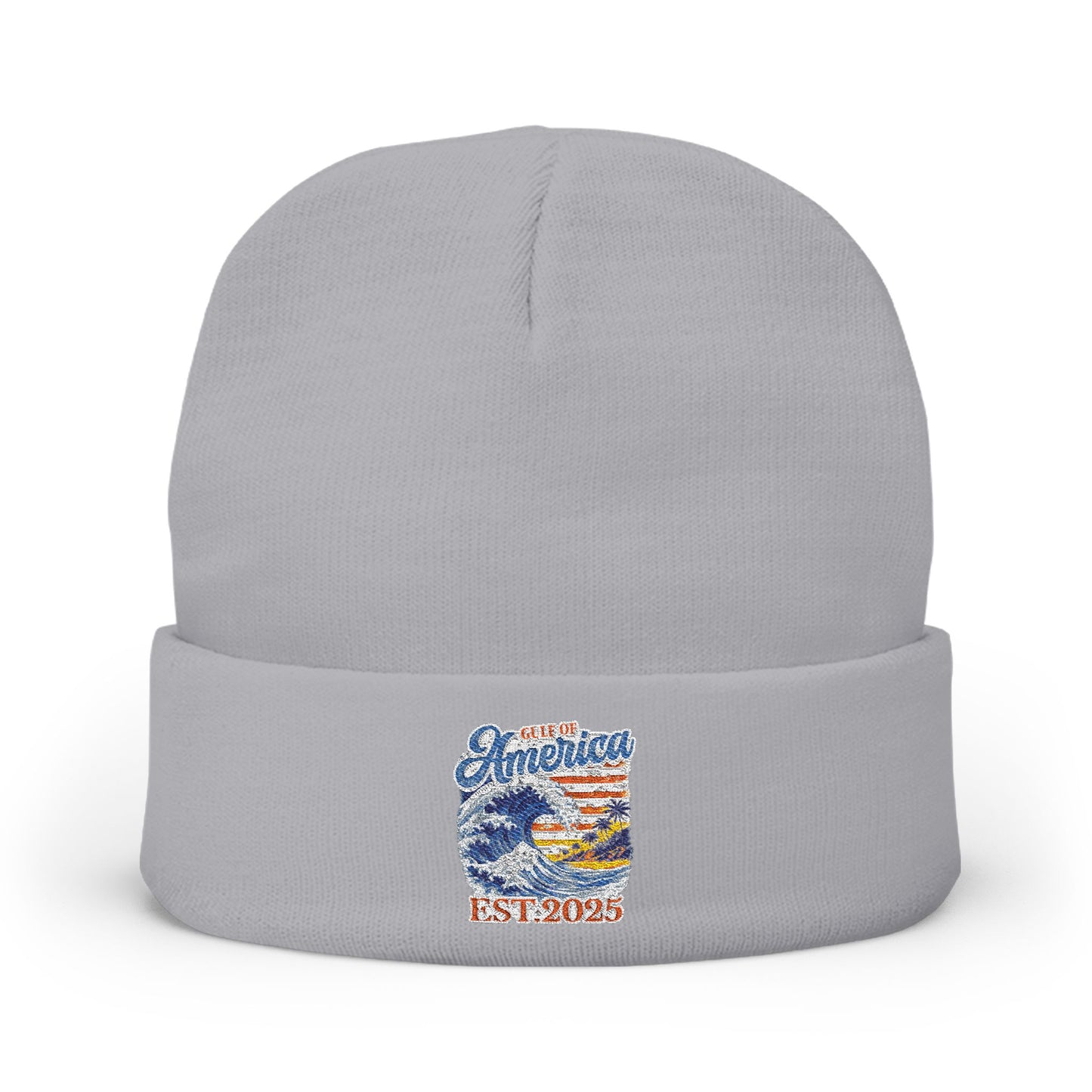 Gulf of America Est. 2025 Waves Embroidered Knit Beanie