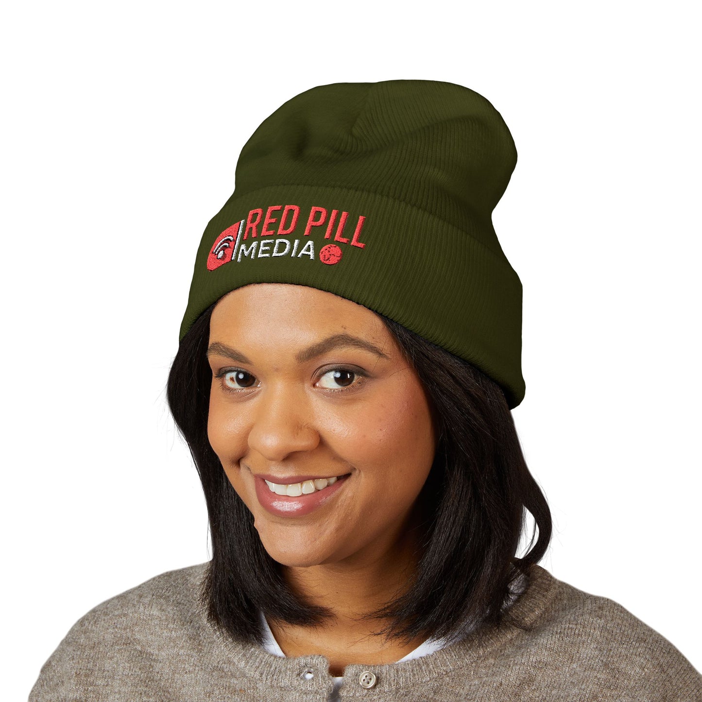 Red Pill Media Embroidered Cuffed Beanie