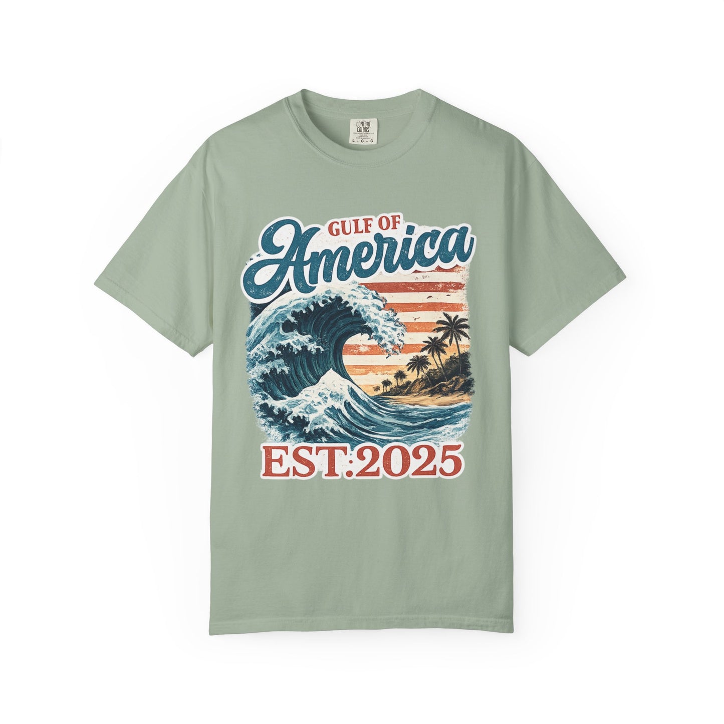 Gulf of America Est. 2025 Waves Comfort Color Brand T‑Shirt