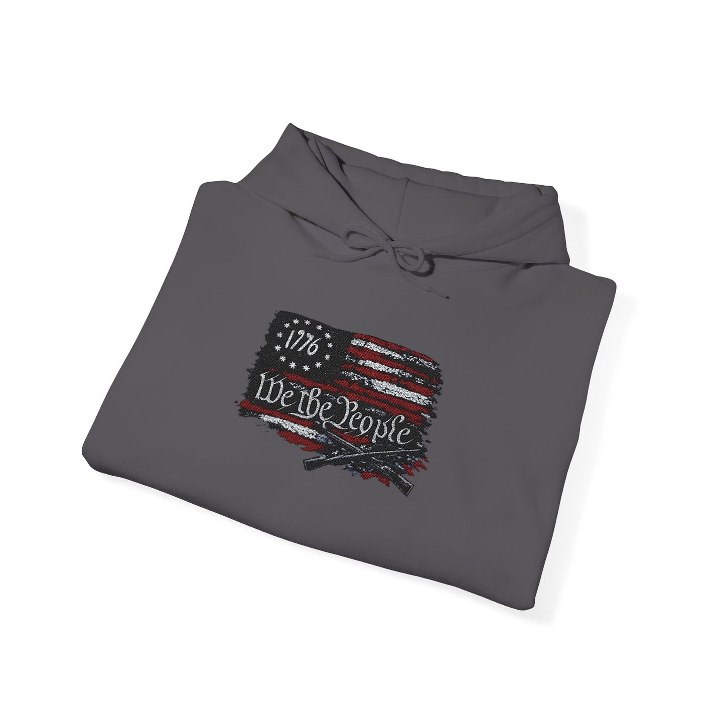 We the People 1776 Flag Embroidered Hoodie