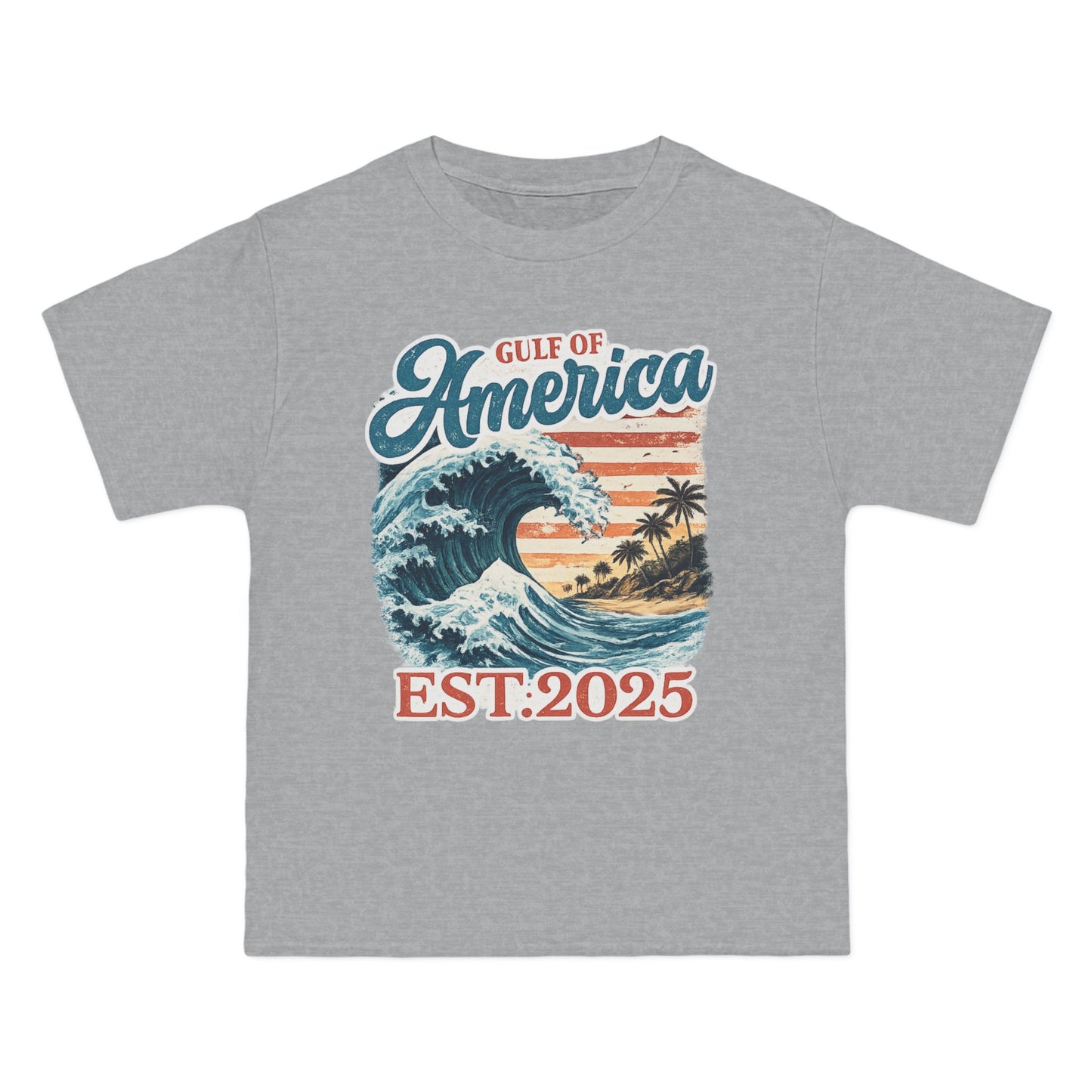 Gulf of America Est. 2025 Waves Hanes Brand T-Shirt