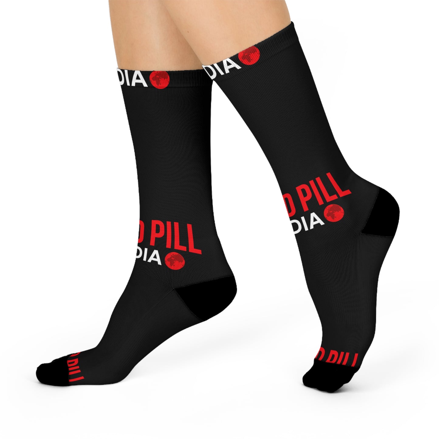 Red Pill Media Bold Logo Athletic Socks — Cushioned Crew Socks