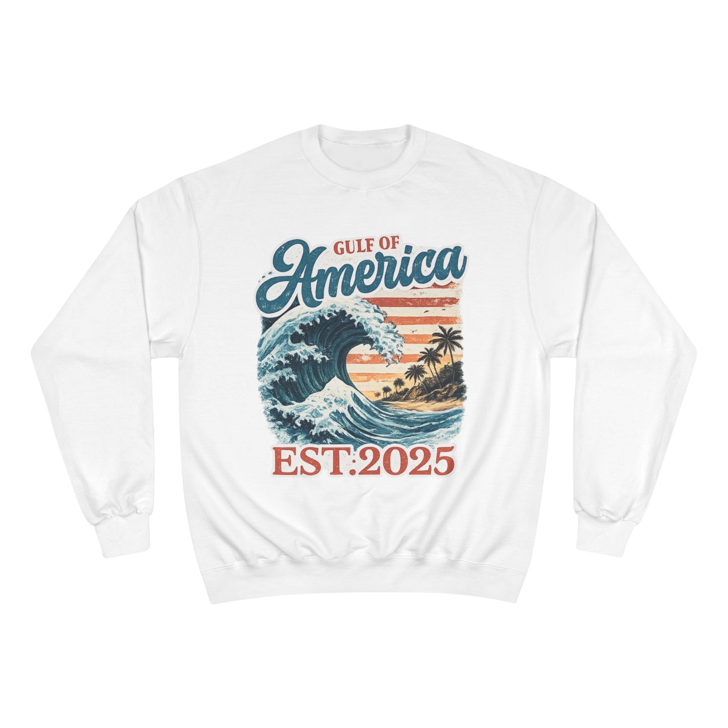 Gulf of America Est. 2025 Waves Champion Brand Hoodie