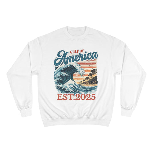 Gulf of America Est. 2025 Waves Champion Brand Hoodie