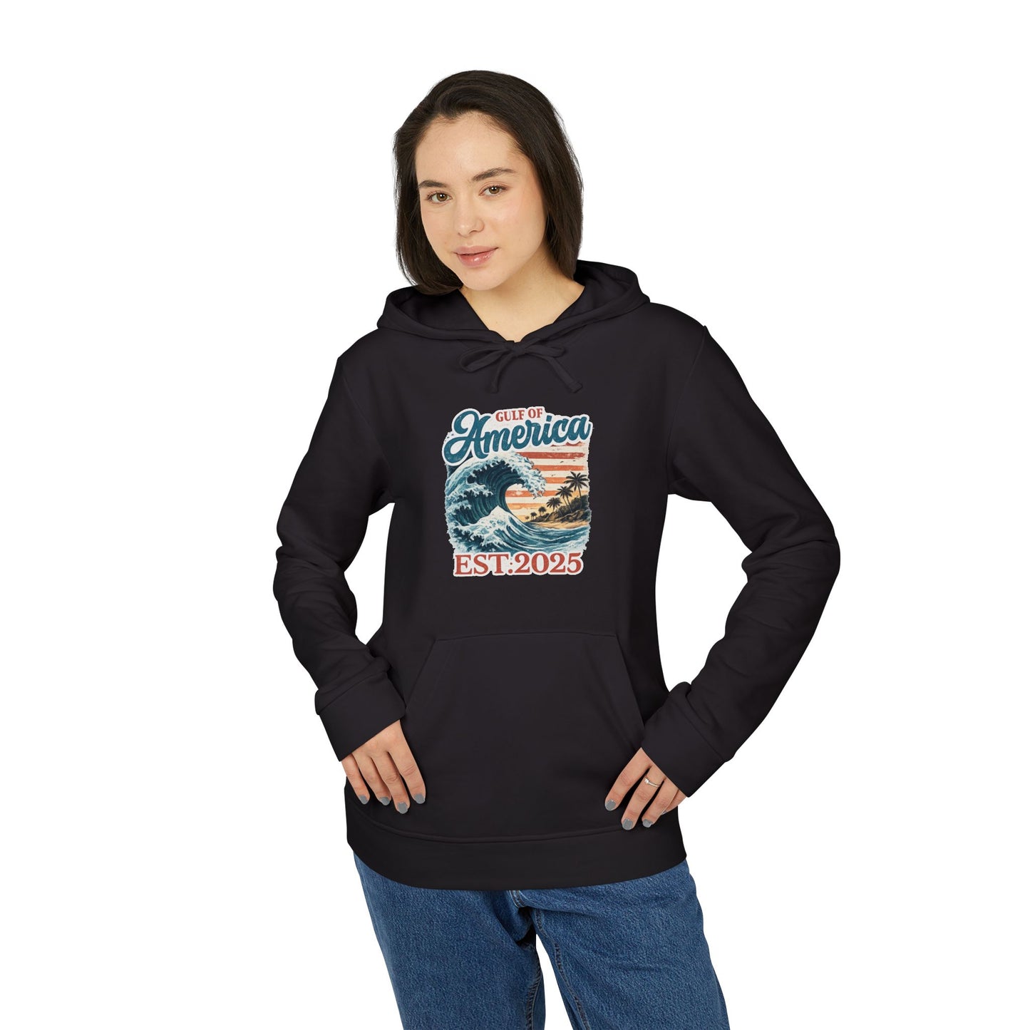 Gulf of America Est. 2025 Waves Adidas Brand Hoodie