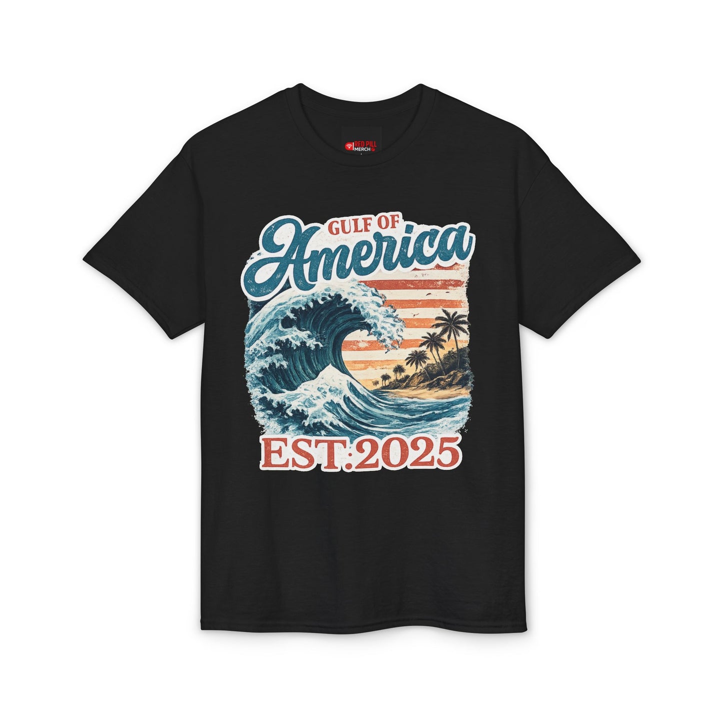 Gulf of America Est. 2025 Waves Gildan Brand T‑Shirt