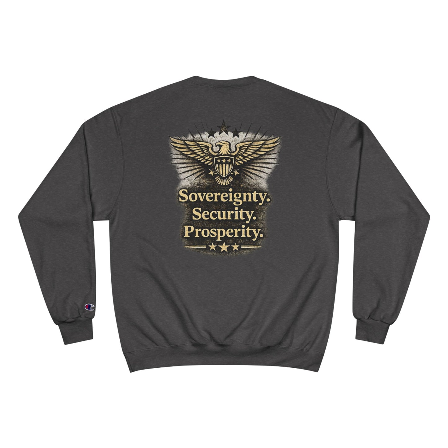 M.A.F.A. "Statue Of Liberty" "Sovereignty Security Prosperity " Champion Brand Crewneck Sweatshirt