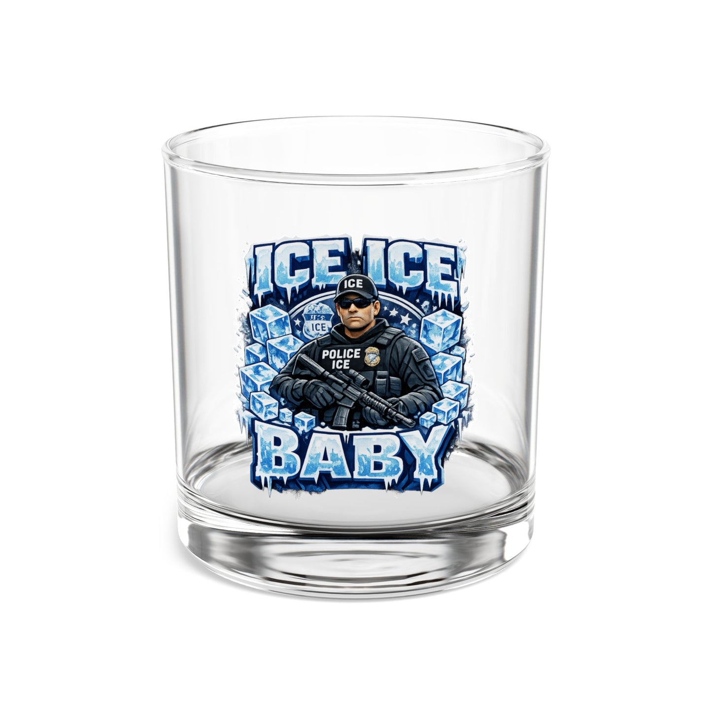 Ice Ice Baby ICE Agent 10oz Whiskey Glass