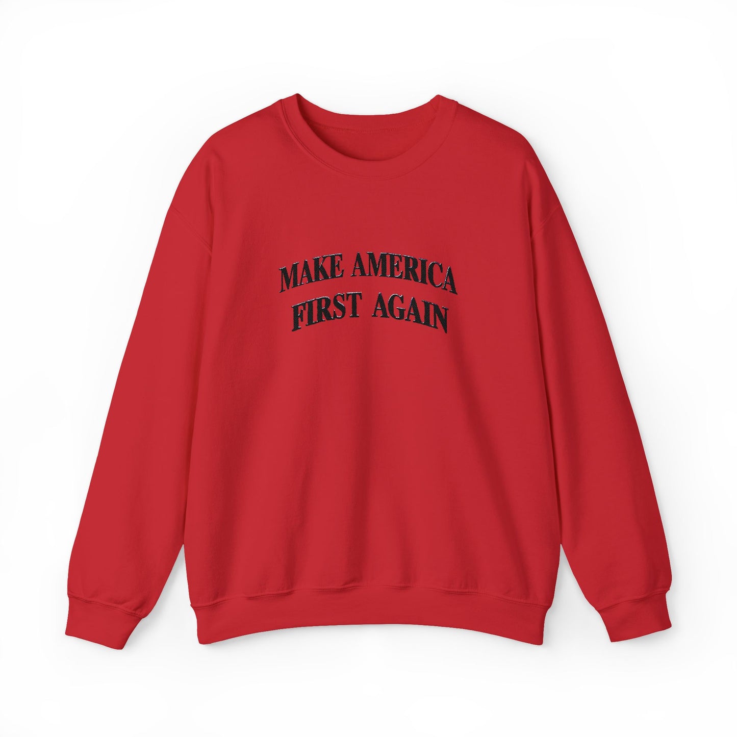 Black "Make America First Again" Crewneck Sweatshirt
