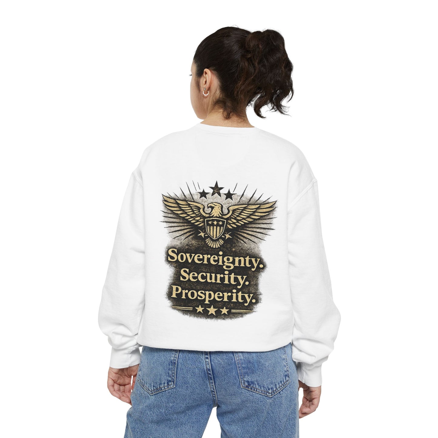 M.A.F.A. "Statue Of Liberty" "Sovereignty Security Prosperity " Gildan Brand Crewneck Sweatshirt