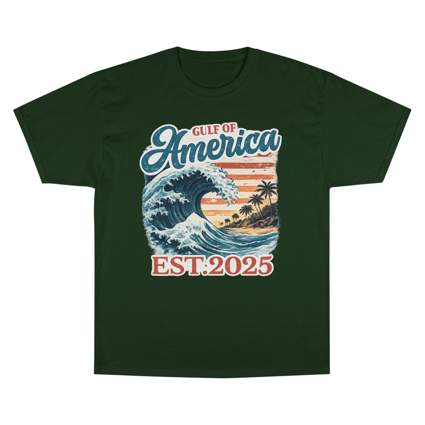 Gulf of America Est. 2025 Waves Champion Brand T-Shirt