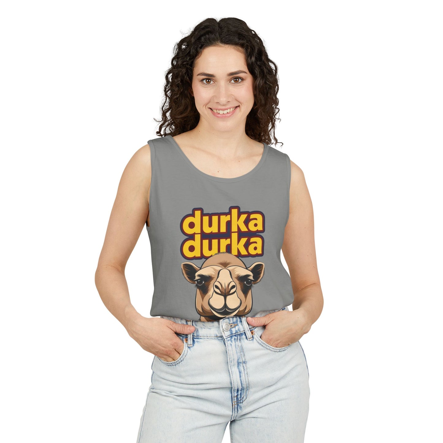 "Durka Durka" Camel Gildan Brand Tank Top