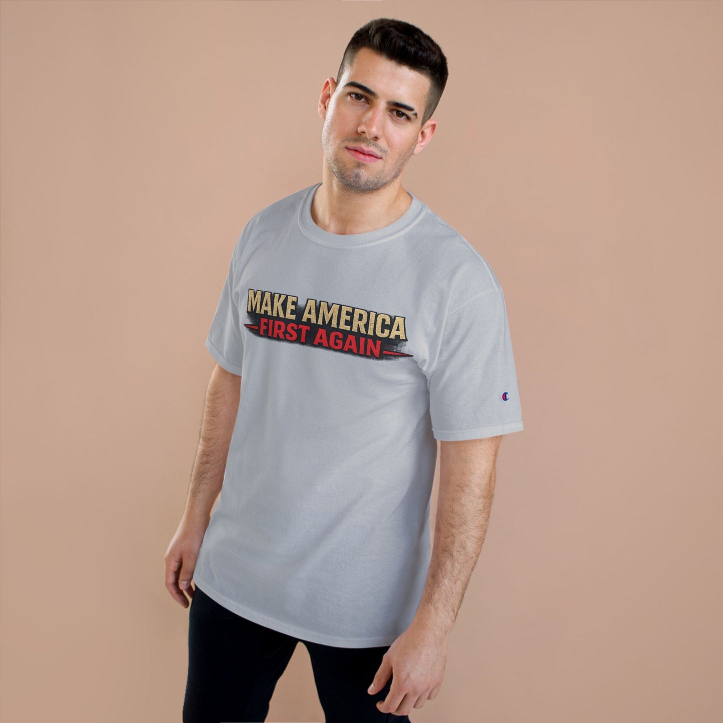 "Make America First Again" Book Merch Champion Brand T-Shirt