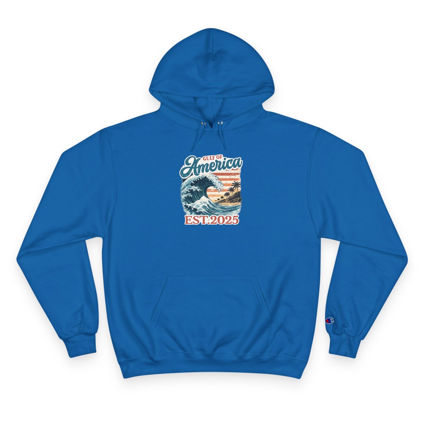 Gulf of America Est. 2025 Waves Champion Brand Hoodie