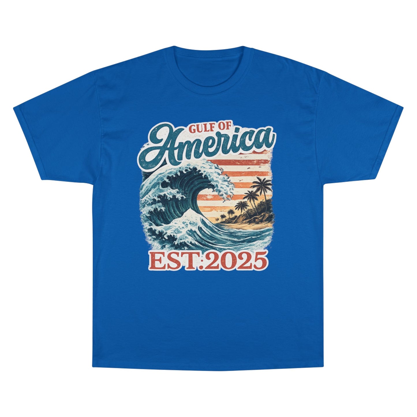 Gulf of America Est. 2025 Waves Champion Brand T-Shirt